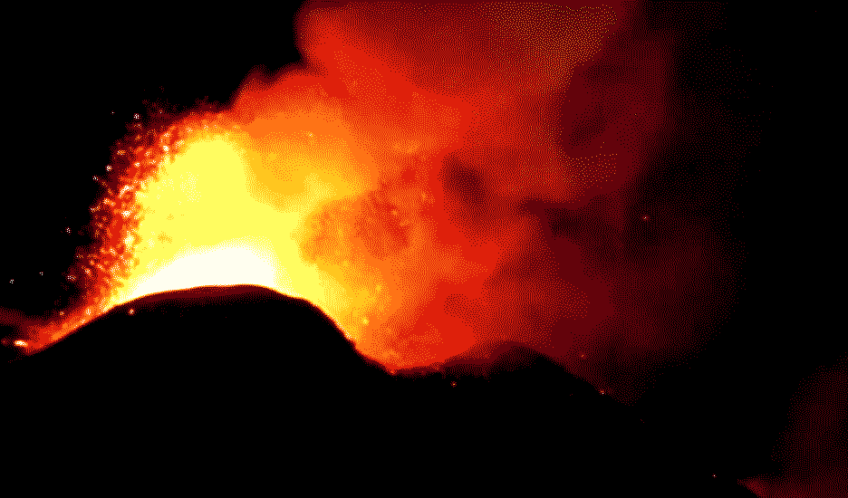 Resultado de imagem para vulcões em erupção gif